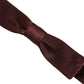 Dolce & Gabbana Men Brown 100% Silk Adjustable Neck Papillon Bow Tie