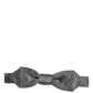 Dolce & Gabbana Men Gray 100% Silk Adjustable Neck Papillon Bow Tie