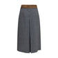 Prada Gray Wool Oves Aries Midi Skirt