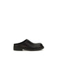 MM6 Black Calf Leather Bos Taurus Mules