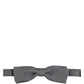 Dolce & Gabbana Black White Houndstooth Adjustable Neck Bow Tie