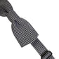 Dolce & Gabbana Black White Houndstooth Adjustable Neck Bow Tie