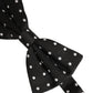 Dolce & Gabbana Black White Polka Dot Adjustable Neck Papillon Bow Tie