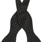 Dolce & Gabbana Black White Polka Dot Adjustable Neck Papillon Bow Tie