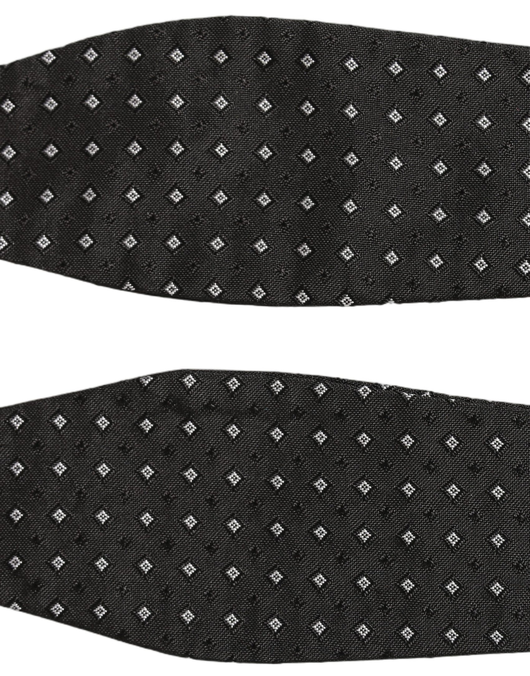 Dolce & Gabbana Black White Polka Dot Adjustable Neck Papillon Bow Tie