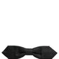Dolce & Gabbana Men Black Polyester Adjustable Neck Papillon Bow Tie
