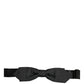 Dolce & Gabbana Men Black Polyester Adjustable Neck Papillon Bow Tie