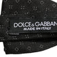Dolce & Gabbana Black Diamond Pattern Adjustable Neck Papillon Bow Tie