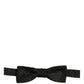 Dolce & Gabbana Black Diamond Pattern Adjustable Neck Papillon Bow Tie