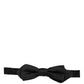 Dolce & Gabbana Men Black 100% Silk Adjustable Neck Papillon Bow Tie