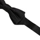 Dolce & Gabbana Men Black 100% Silk Adjustable Neck Papillon Bow Tie