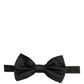 Dolce & Gabbana Men Black 100% Silk Adjustable Neck Papillon Bow Tie