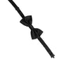 Dolce & Gabbana Men Black 100% Silk Adjustable Neck Papillon Bow Tie