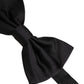 Dolce & Gabbana Men Black 100% Silk Adjustable Neck Papillon Bow Tie