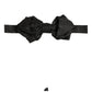 Dolce & Gabbana Men Black Paisley Silk Adjustable Neck Papillon Bow Tie