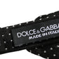 Dolce & Gabbana Black White Polka Dot Adjustable Neck Papillon Bow Tie