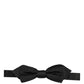 Dolce & Gabbana Men Black 100% Silk Adjustable Neck Papillon Bow Tie