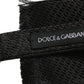 Dolce & Gabbana Men Black 100% SIlk Adjustable Neck Papillon Bow Tie