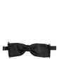 Dolce & Gabbana Men Black 100% SIlk Adjustable Neck Papillon Bow Tie