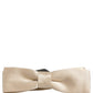 Dolce & Gabbana Men Beige 100% Silk Adjustable Neck Papillon Bow Tie