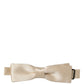 Dolce & Gabbana Men Beige 100% Silk Adjustable Neck Papillon Bow Tie