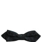 Dolce & Gabbana Men Black Green Paisley Adjustable Neck Papillon Bow Tie