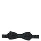 Dolce & Gabbana Men Black Green Paisley Adjustable Neck Papillon Bow Tie