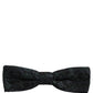 Dolce & Gabbana Men Black Green Paisley Adjustable Neck Papillon Bow Tie