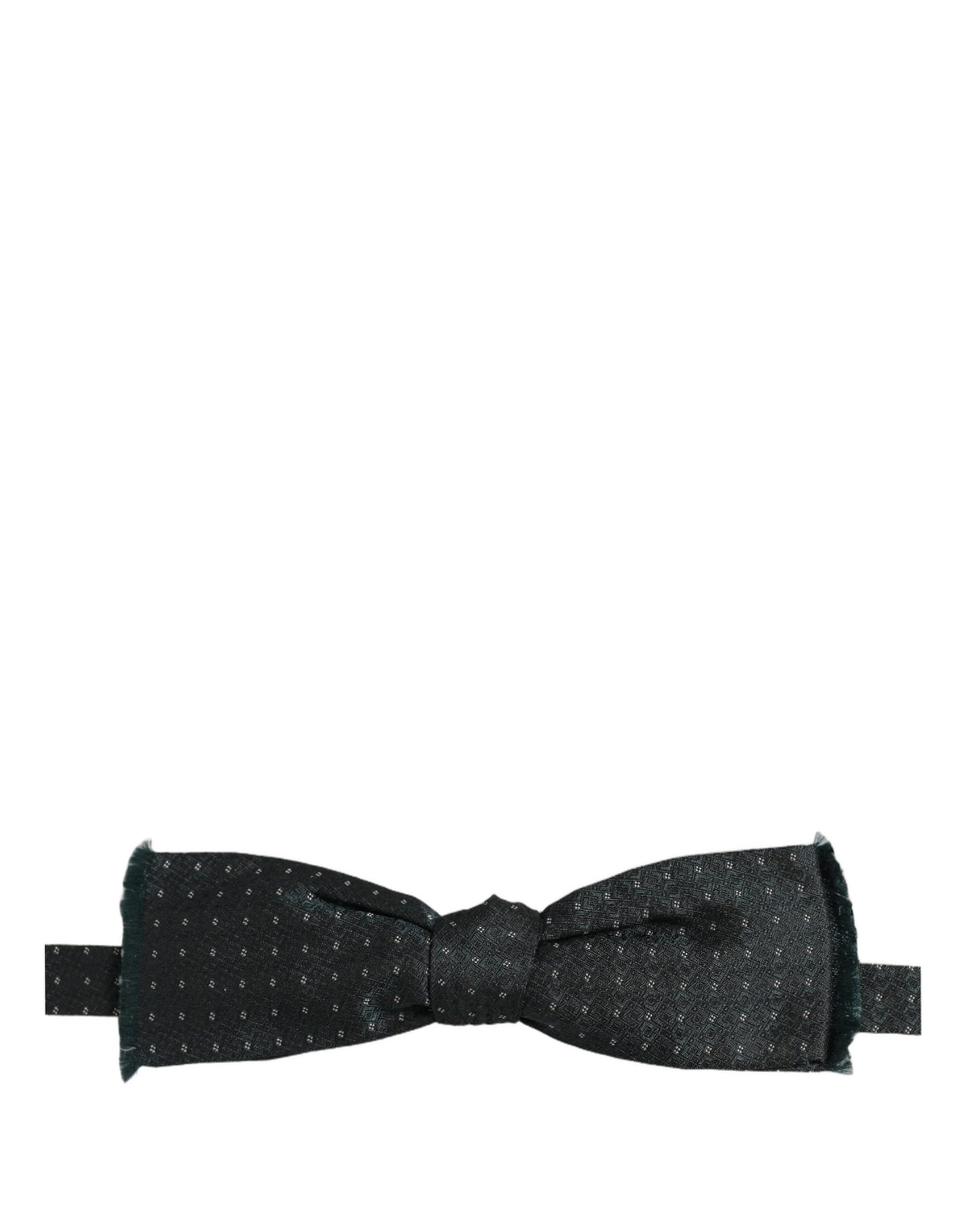 Dolce & Gabbana Men Green Patterned Adjustable Neck Papillon Bow Tie