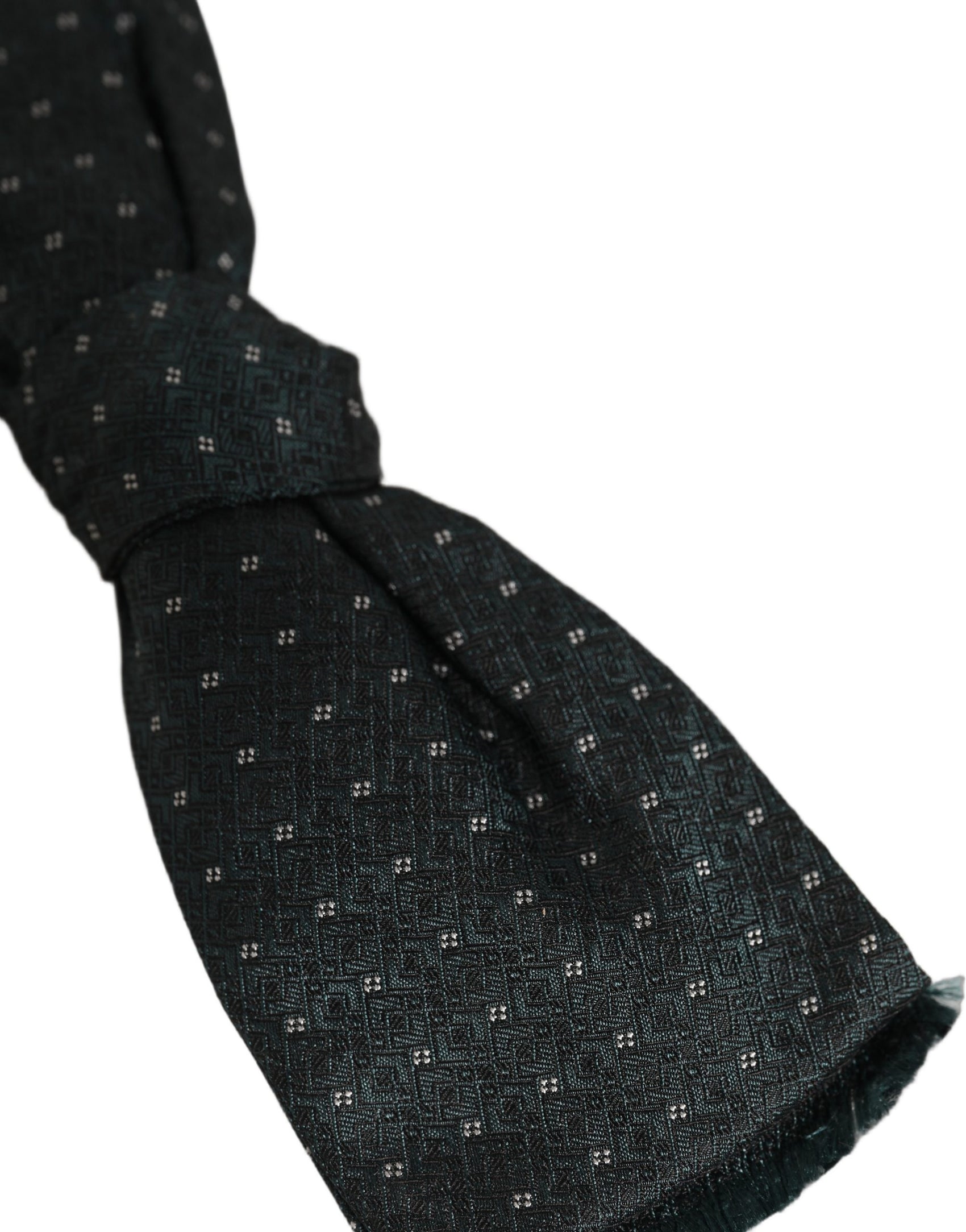 Dolce & Gabbana Men Green Patterned Adjustable Neck Papillon Bow Tie