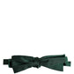 Dolce & Gabbana Men Dark Green Silk Adjustable Neck Papillon Bow Tie