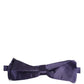 Dolce & Gabbana Men Purple 100% Silk Adjustable Neck Papillon Bow Tie