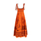 Alemais Orange Linen Casual Dress