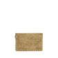 Valentino Garavani Beige Suede Leather Clutch Bag