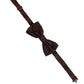 Dolce & Gabbana Men Maroon Floral Silk Adjustable Neck Bow Tie