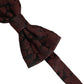 Dolce & Gabbana Men Maroon Floral Silk Adjustable Neck Bow Tie