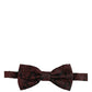 Dolce & Gabbana Men Maroon Floral Silk Adjustable Neck Bow Tie