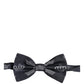 Dolce & Gabbana Men Black Crown Silk Adjustable Neck Papillon Bow Tie