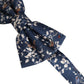 Dolce & Gabbana Men Navy Blue Floral Adjustable Neck Papillon Bow Tie