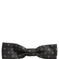 Dolce & Gabbana Men Dark Gray Geometric Adjustable Bow Tie