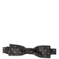 Dolce & Gabbana Men Dark Gray Geometric Adjustable Bow Tie