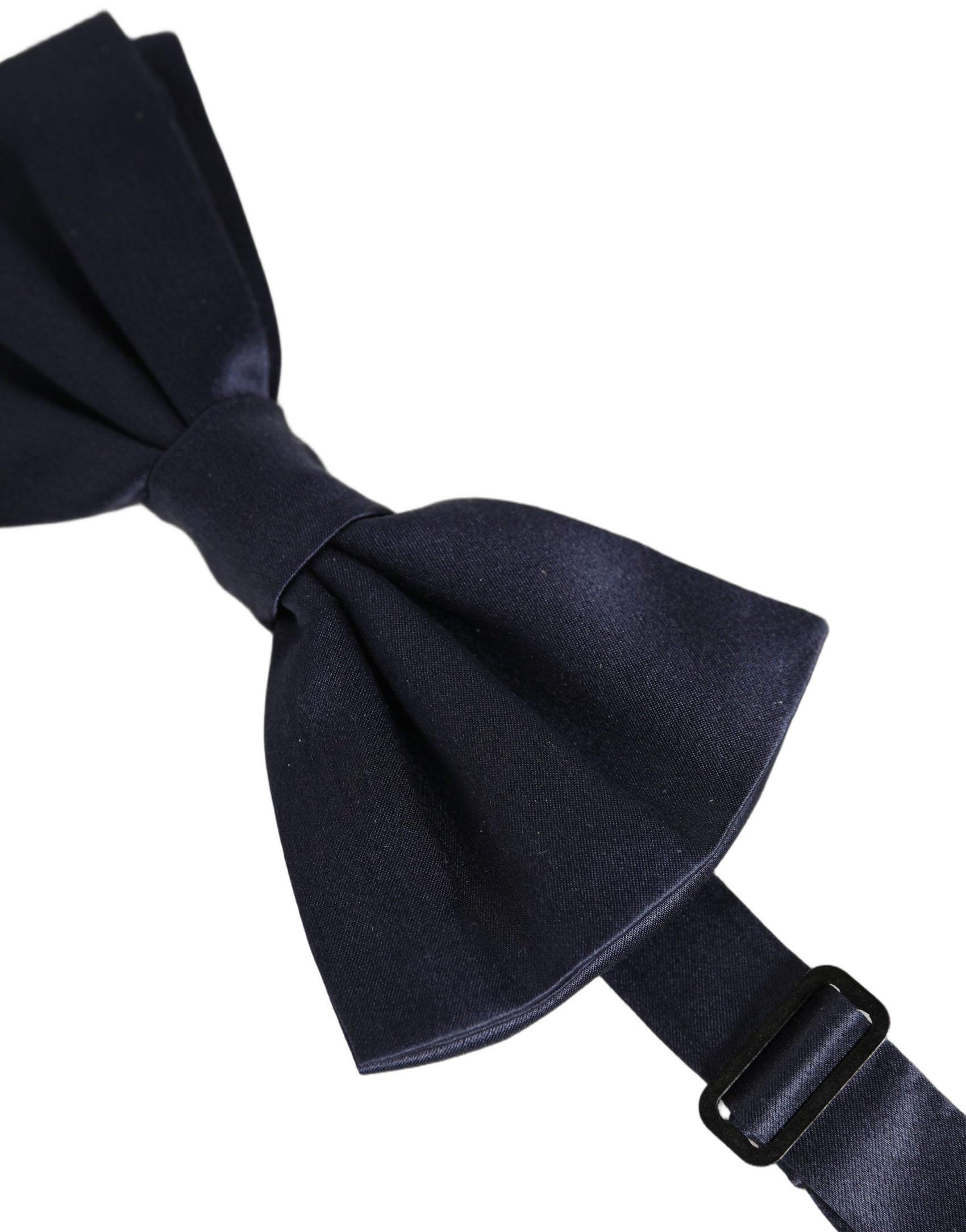 Dolce & Gabbana Dark Blue 100% Silk Adjustable Neck Papillon Bow Tie