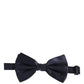 Dolce & Gabbana Dark Blue 100% Silk Adjustable Neck Papillon Bow Tie