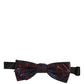 Dolce & Gabbana Men Blue Red Paisley Adjustable Neck Papillon Bow Tie