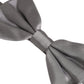 Dolce & Gabbana Men Gray 100% Silk Adjustable Neck Papillon Bow Tie