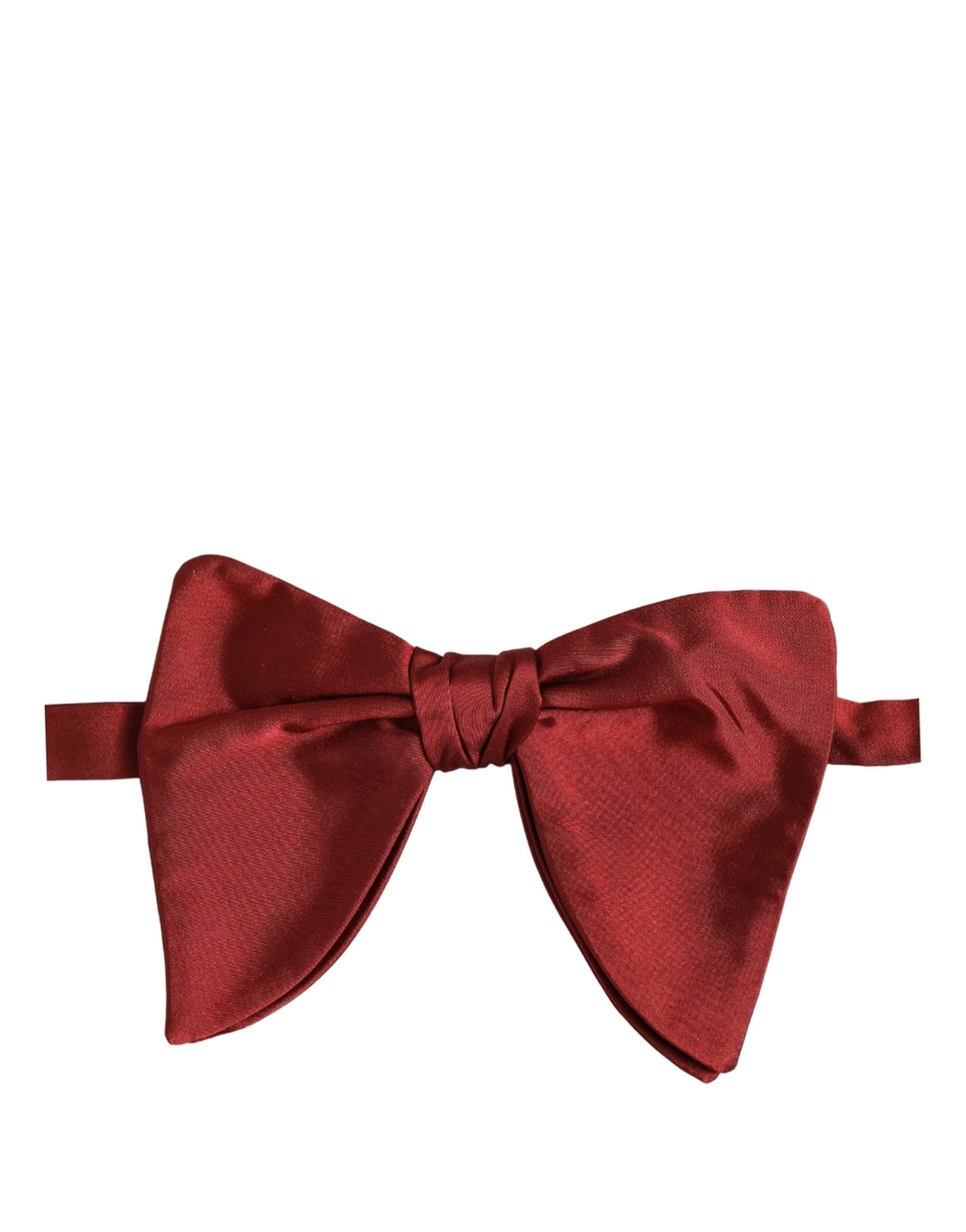 Dolce & Gabbana Men Red 100% Silk Adjustable Neck Papillon Bow Tie