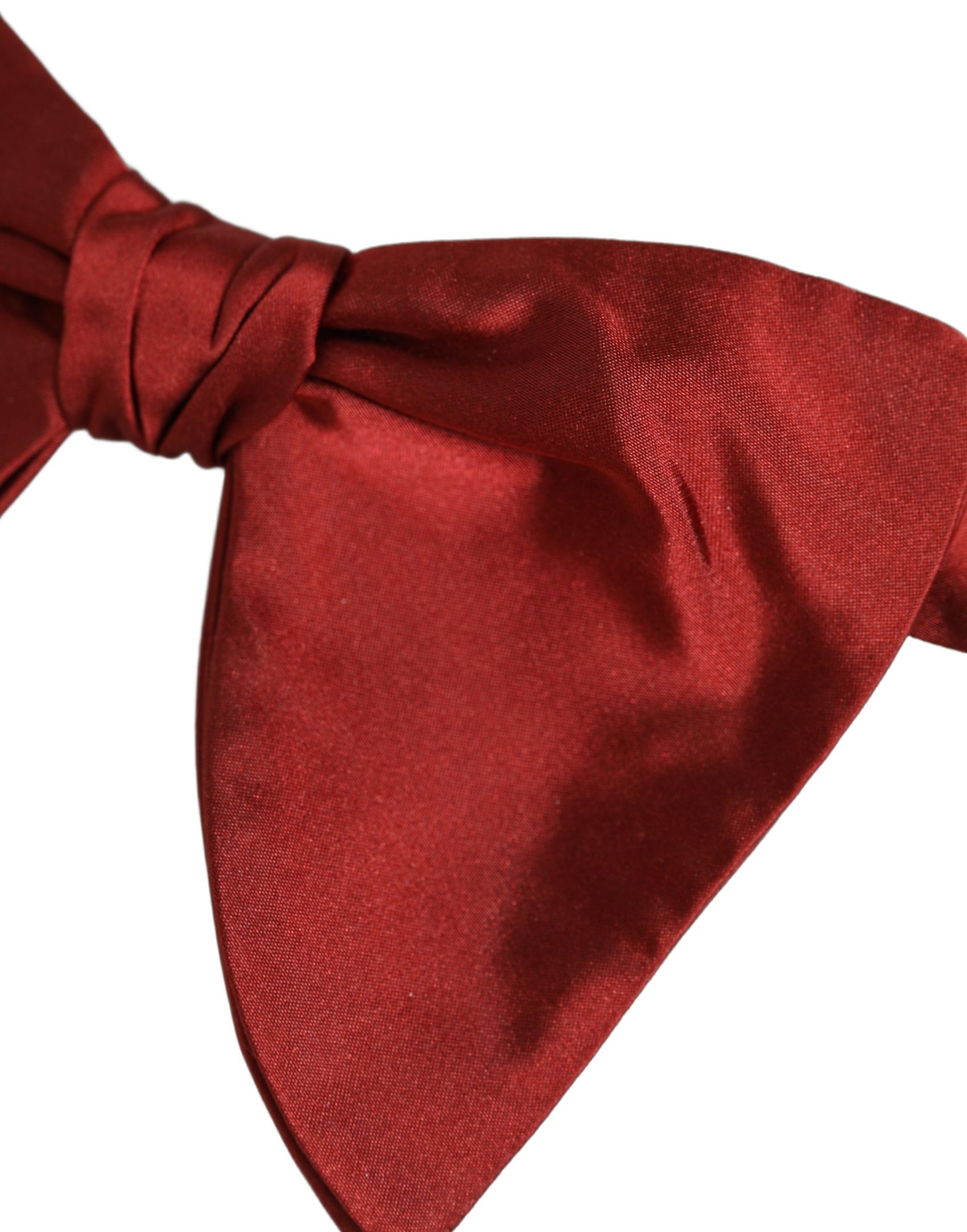 Dolce & Gabbana Men Red 100% Silk Adjustable Neck Papillon Bow Tie