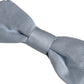 Dolce & Gabbana Men Light Blue Silk Adjustable Neck Papillon Bow Tie