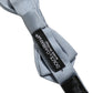 Dolce & Gabbana Men Light Blue Silk Adjustable Neck Papillon Bow Tie