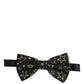 Dolce & Gabbana Men Black Star 100% Silk Adjustable Neck Papillon Bow Tie